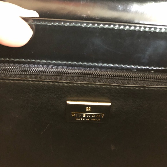 SOLD Givenchy Very Rare Vintage Black Patent Top Handle 4G Handbag - Picture 15 of 17